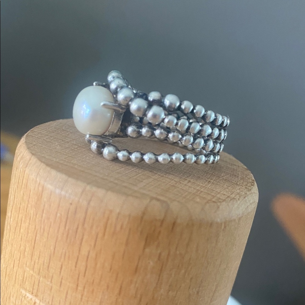Michael Dawkins Pearl Ring size 8 - Picture 3 of 5